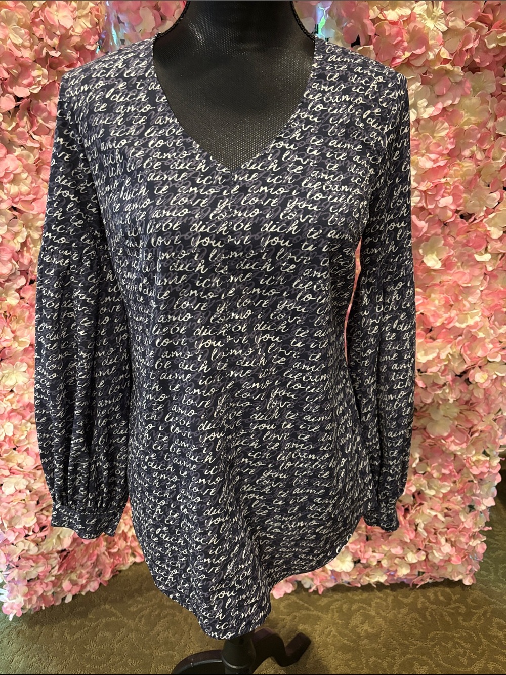 Cabi long sleeve polyester blouse